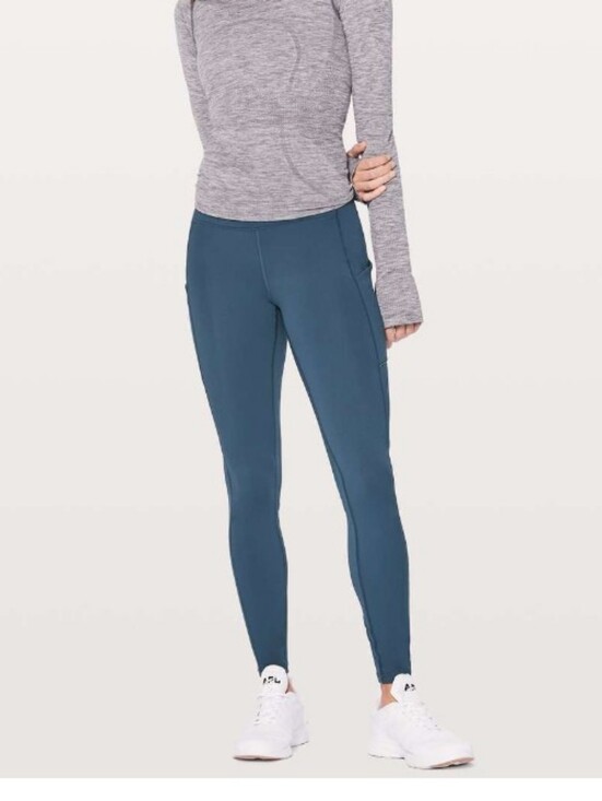 lululemon athletica Pants - Lululemon Speed Up Tight Warp Tech Fleece Activewear High-Rise Mineral Blue sz 6